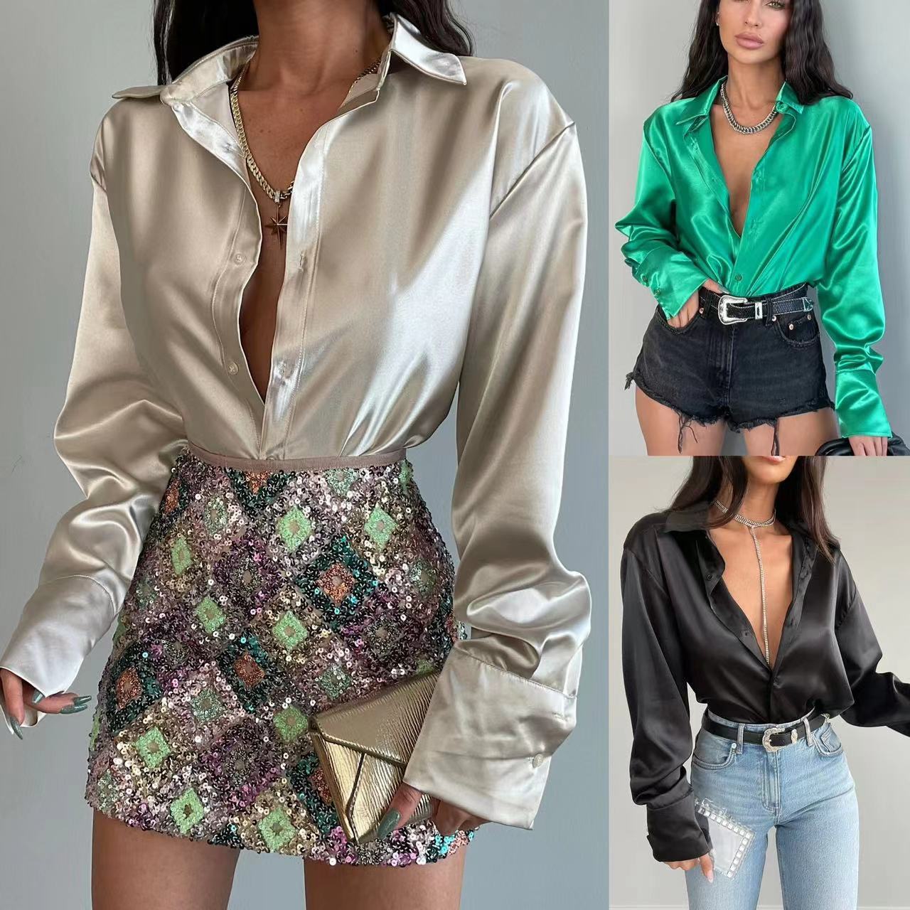 Chemise femme à manches longues