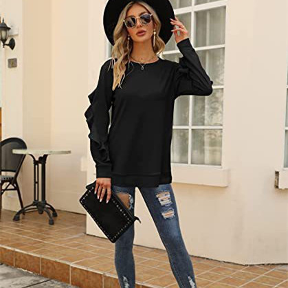 Pull femme décontracté à manches longues