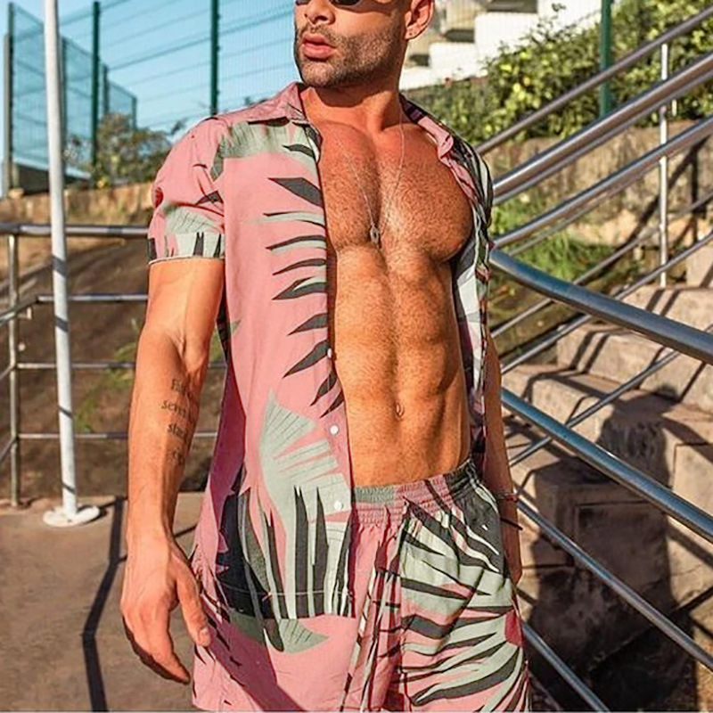 Chemise homme décontracté à manches courtes