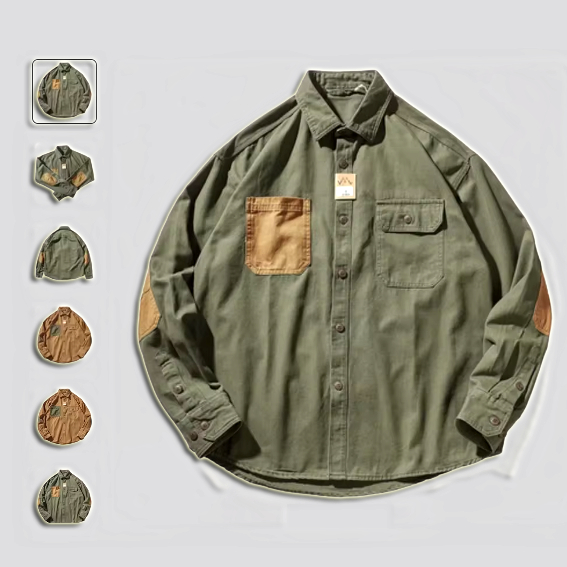 Chemise homme vintage à manches longues