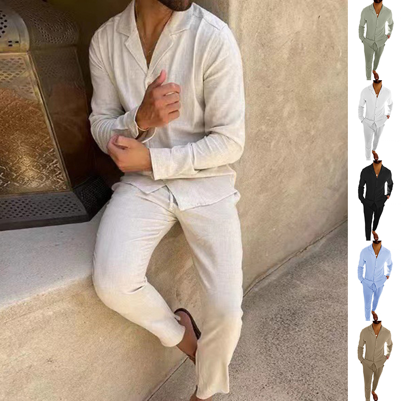 Chemise homme décontracté à manches longues