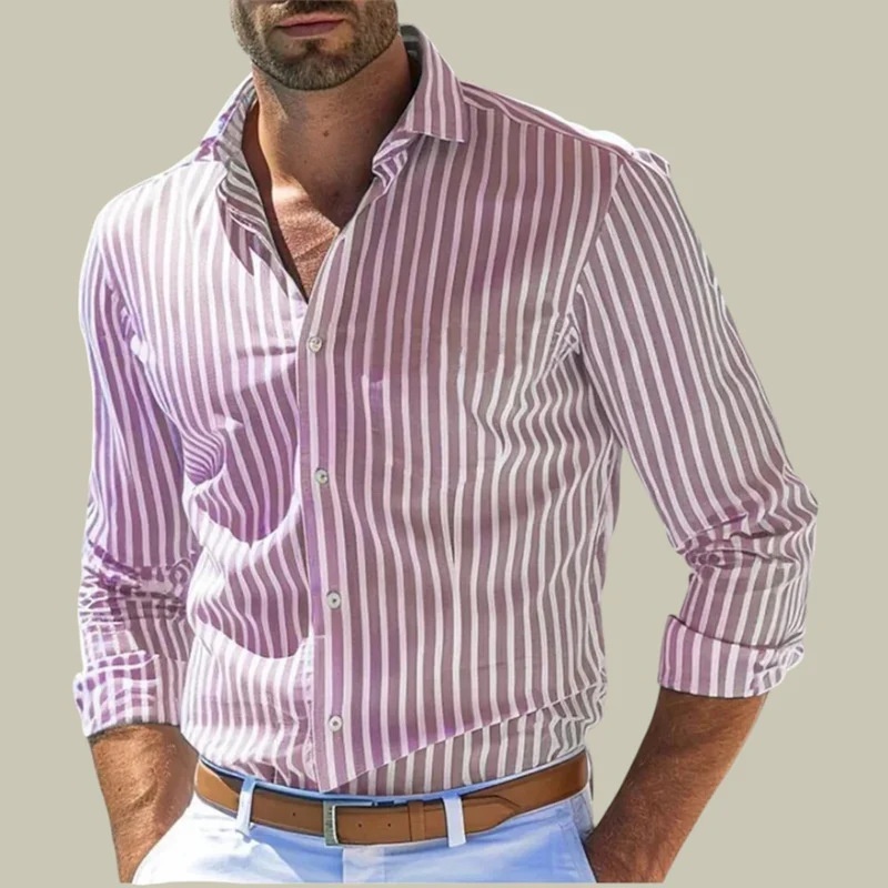 Chemise homme décontracté à manches longues