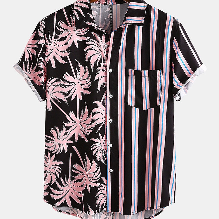 Chemise homme décontracté à manches courtes